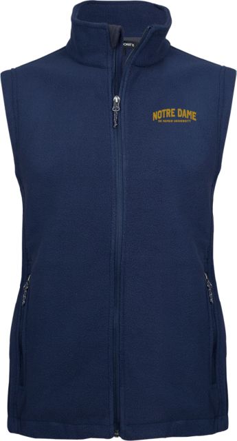 Notre Dame De Namur Fleece Full Zip Vest Arched Notre Dame De Namur University - ONLINE ONLY