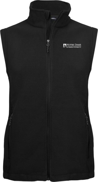 Notre Dame De Namur Fleece Full Zip Vest Notre Dame De Namur University Primary Mark - ONLINE ONLY