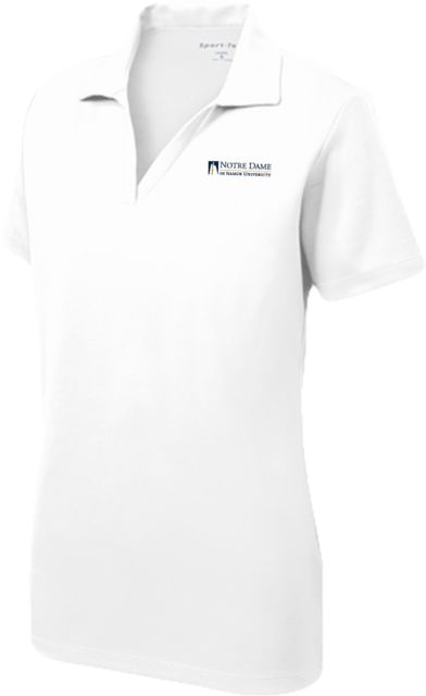 Notre Dame De Namur Womens Dry Mesh Polo Notre Dame De Namur University Primary Mark - ONLINE ONLY