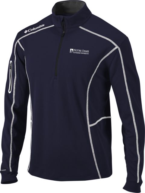 Notre Dame De Namur Columbia Omni Wick Shotgun 1/4 Zip Notre Dame De Namur University Primary Mark - ONLINE ONLY