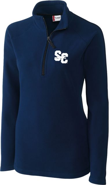 Spelman College C&B Womens Clique Summit Performance Fleece Half Zip Spelman Jaguar SC - ONLINE ONLY
