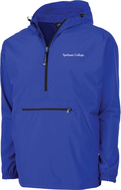 Spelman College Charles River Pack N Go Pullover Rain Jacket Spelman College Institutional Wordmark - ONLINE ONLY