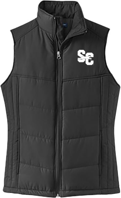 Spelman College Womens Puffer Vest Spelman Jaguar SC - ONLINE ONLY
