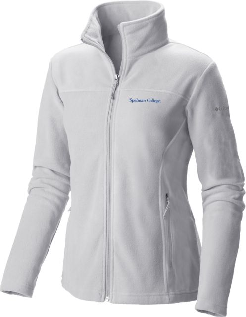 Spelman Womens Full Zip Fleece Jacket Spelman College Institutional Wordmark - ONLINE ONLY