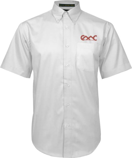 Copper Mountain Twill Button Down Short Sleeve Copper Mountain College Primary Mark - ONLINE ONLY
