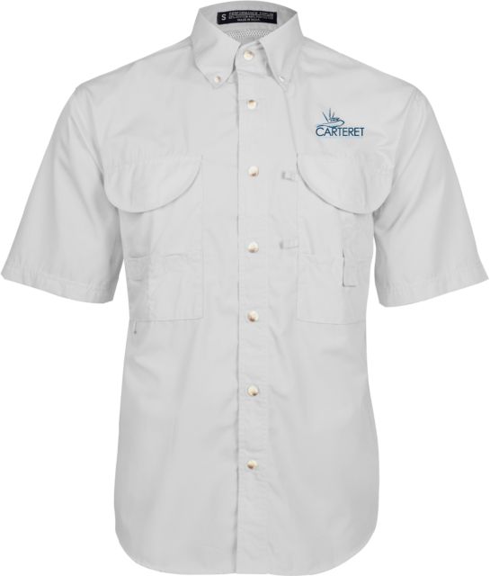 Carteret Fishing Shirt Performance Short Sleeve White Primary Mark - ONLINE ONLY