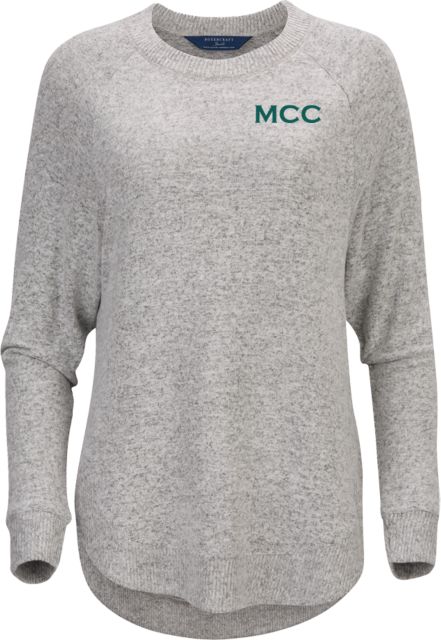 Manchester CC Boxercraft Womens Oxford Heather Cuddle Oversized Crew MCC Wordmark - ONLINE ONLY