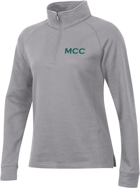 Manchester CC Gear Womens Oxford Heather 1/4 Zip MCC Wordmark - ONLINE ONLY