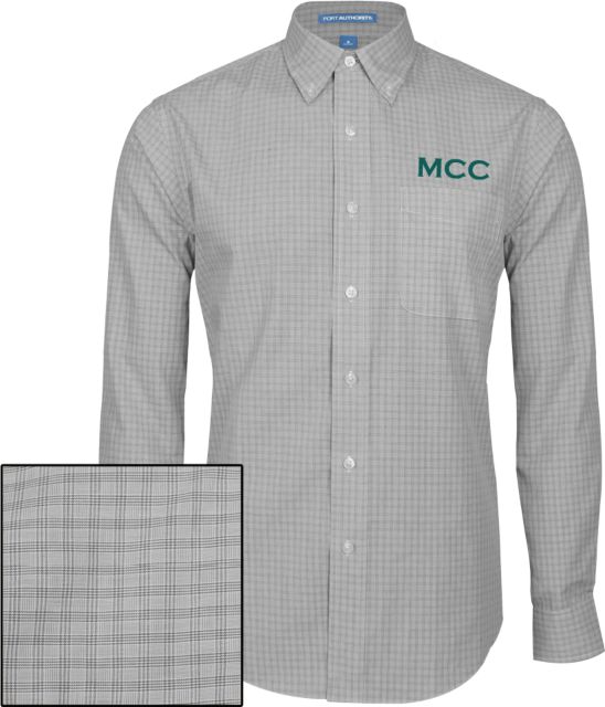 Manchester CC Plaid Long Sleeve Button Down MCC Wordmark - ONLINE ONLY