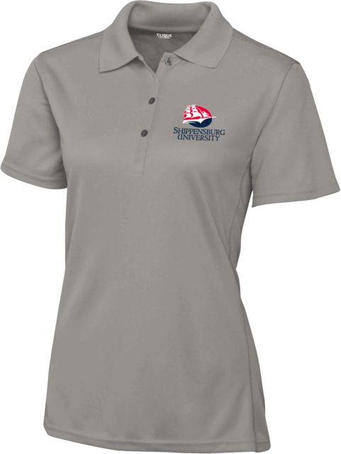 Shippensburg C&B Womens Clique Ice Pique Polo Shippensburg University Primary Mark - ONLINE ONLY