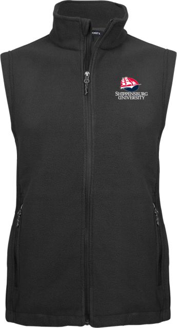 Shippensburg Fleece Full Zip Vest Shippensburg University Primary Mark - ONLINE ONLY