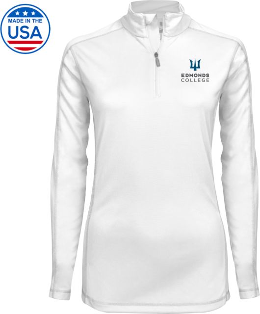 Edmonds College Syntrel Womens Interlock 1/4 Zip Edmonds College Wordmark - ONLINE ONLY
