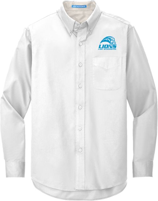 Lake Washington Twill Button Down Long Sleeve Lake Washington Mascot Mark - ONLINE ONLY