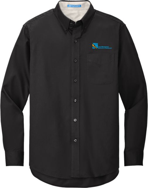 Lake Washington Twill Button Down Long Sleeve Lake Washington Wordmark - ONLINE ONLY