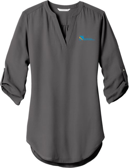 Lake Washington Womens 3/4 Sleeve Tunic Blouse Lake Washington Wordmark - ONLINE ONLY