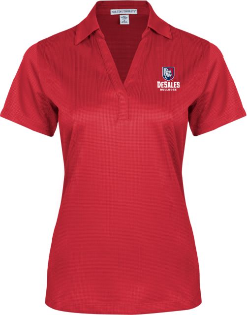 DeSales Ladies Performance Fine Jacquard Polo Primary Logo - ONLINE ONLY