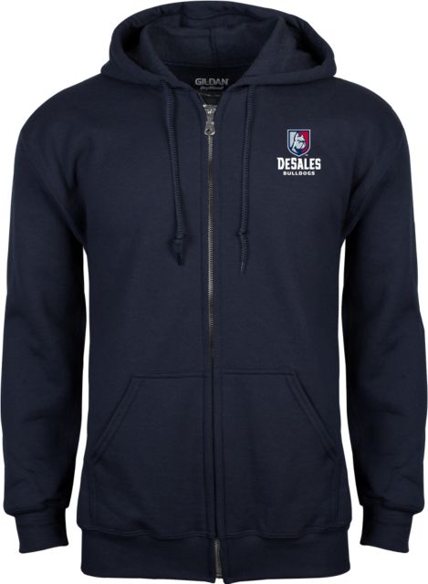 DeSales Fleece Full Zip Hoodie Primary Logo - ONLINE ONLY