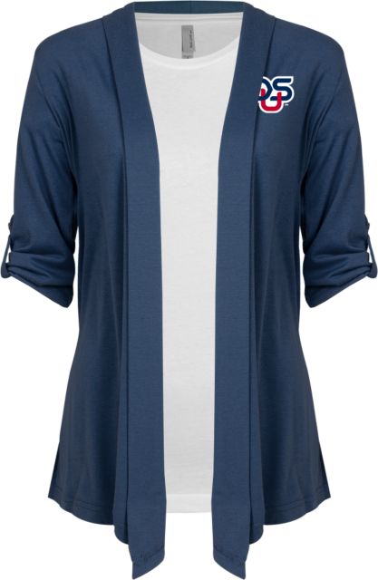 DeSales Ladies Drape Front Cardigan DSU Ligature - ONLINE ONLY