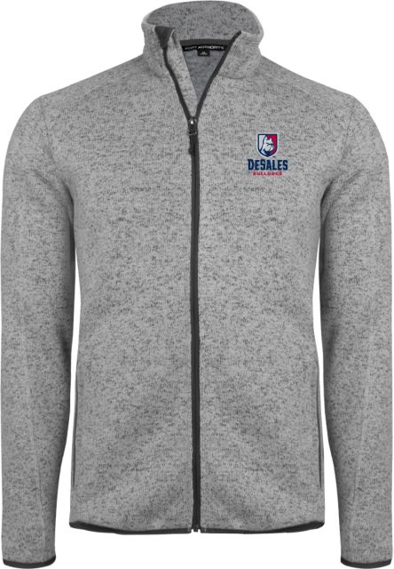 DeSales Heather Fleece Jacket Primary Logo - ONLINE ONLY