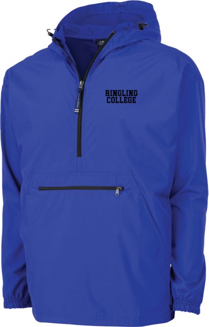 Ringling School Charles River Pack N Go Pullover Rain Jacket Collegiate Ringling College - ONLINE ONLY