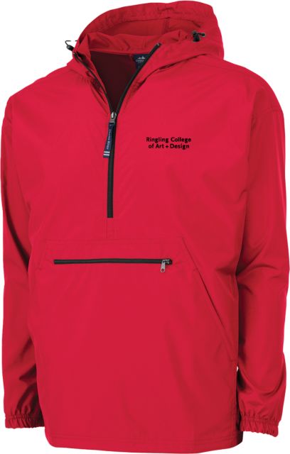 Ringling School Charles River Pack N Go Pullover Rain Jacket Ringling College of Art and Design Stacked - ONLINE ONLY
