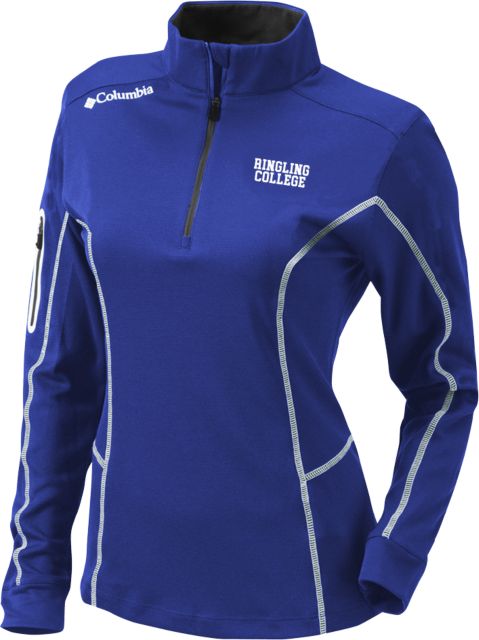 Ringling School Columbia Womens Omni Wick Shotgun 1/4 Zip Collegiate Ringling College - ONLINE ONLY