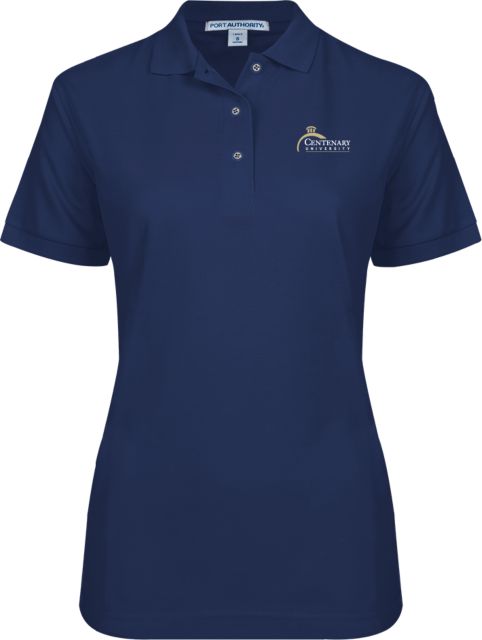 Centenary Univ Womens Silk Touch Pique Polo Centenary University Logo - ONLINE ONLY