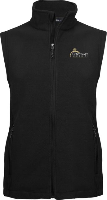 Centenary Univ Fleece Full Zip Vest Centenary University Logo - ONLINE ONLY