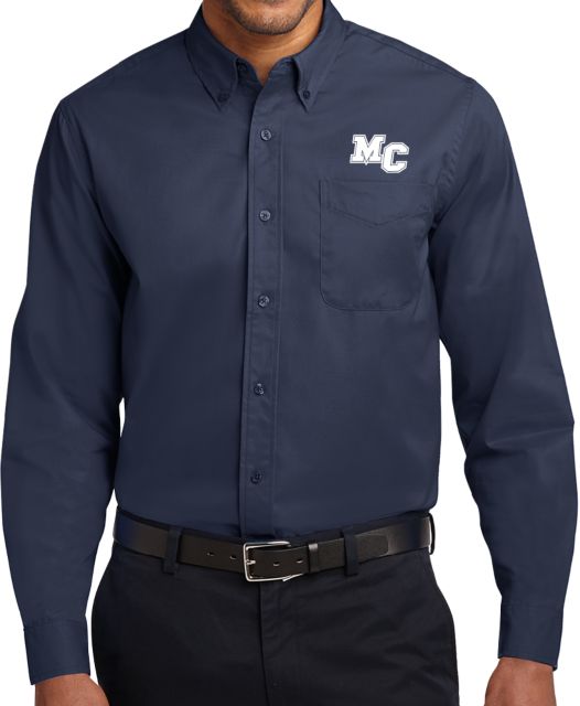 Morton College Twill Button Down Long Sleeve Morton College MC Mark - ONLINE ONLY