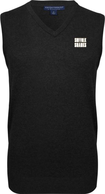 Suffolk VNeck Sweater Vest Suffolk Sharks Embroidery - ONLINE ONLY