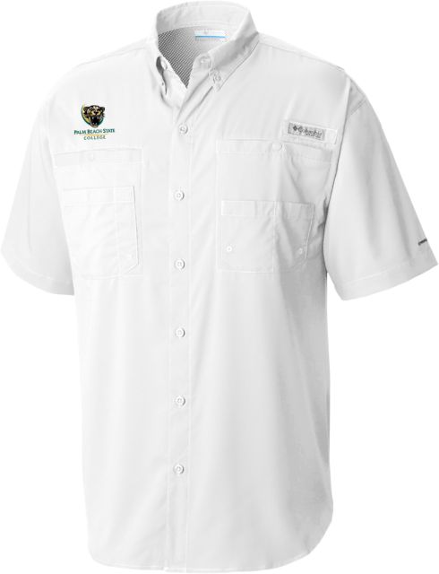 Palm Beach State Columbia Tamiami Performance Short Sleeve Shirt Palm Beach State Panther Logo - ONLINE ONLY