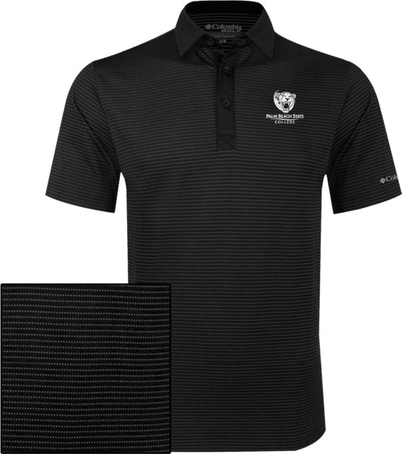 Palm Beach State Columbia Omni Wick Sunday Golf Polo Palm Beach State Panther Logo - ONLINE ONLY