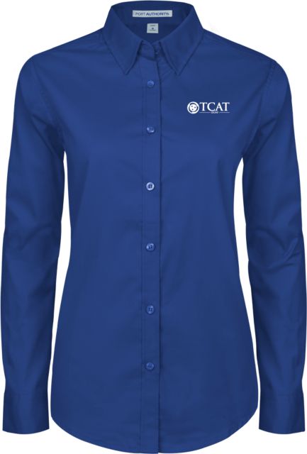 TCAT Crumps Ladies Twill Button Down Long Sleeve TCAT Abbreviated - ONLINE ONLY