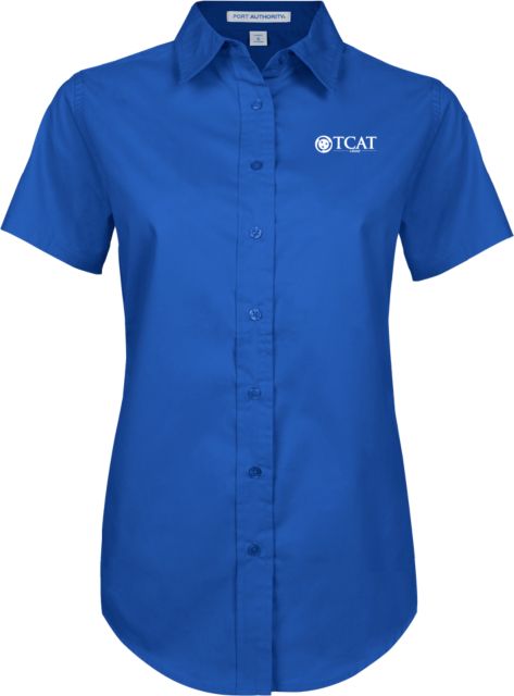 TCAT Crumps Ladies Twill Button Up Short Sleeve TCAT Abbreviated - ONLINE ONLY