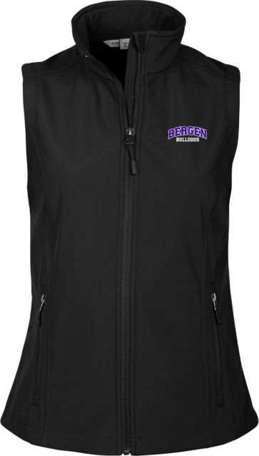 Bergen CC Womens Core Softshell Vest Arched Bergen Bulldgos - ONLINE ONLY