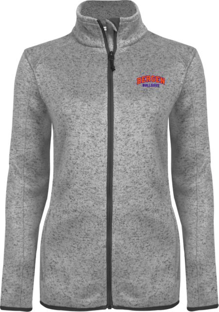 Bergen CC Womens Fleece Jacket Arched Bergen Bulldgos - ONLINE ONLY