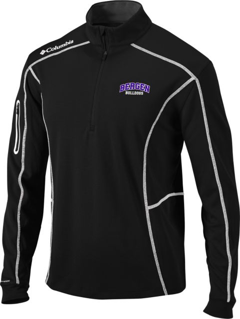 Bergen CC Columbia Omni Wick Shotgun 1/4 Zip Arched Bergen Bulldgos - ONLINE ONLY