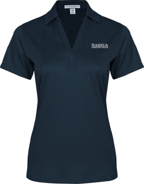 Nashua CC Womens Performance Fine Jacquard Polo Nashua Community College Wordmark - ONLINE ONLY