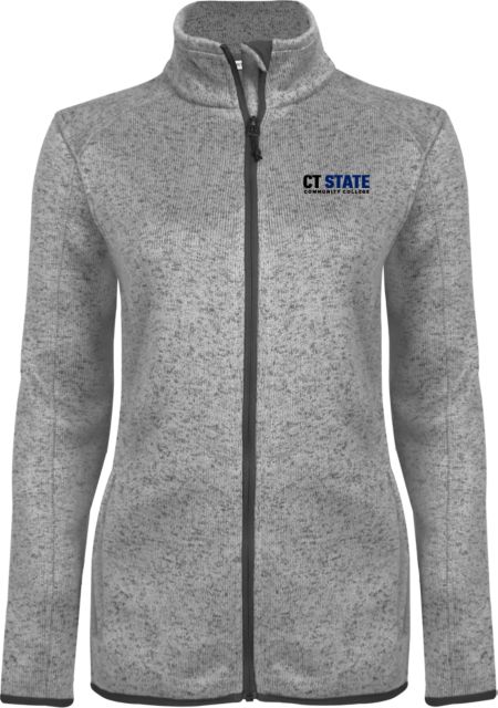 Connecticut Womens Fleece Jacket CT State Community College Wordmark - ONLINE ONLY