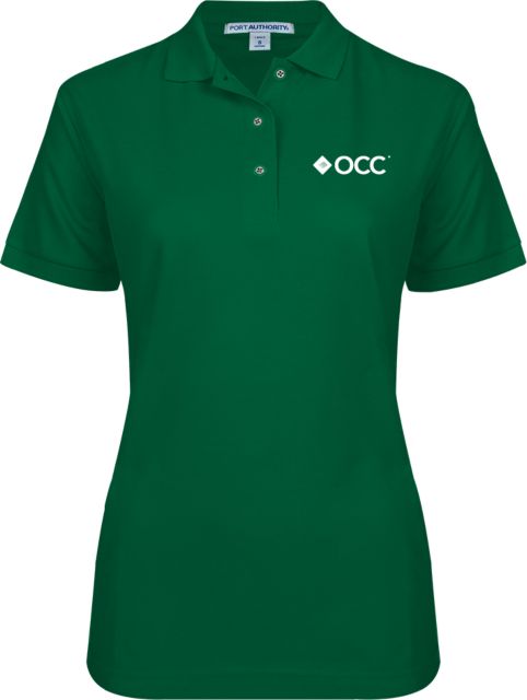 Oakland Comm College Ladies Silk Touch Pique Polo Horizontal Logo - ONLINE ONLY