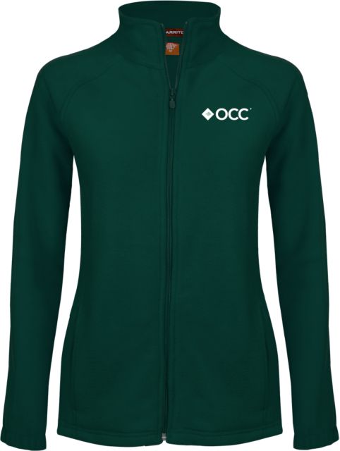Oakland Comm College Ladies Fleece Full Zip Jacket Horizontal Logo - ONLINE ONLY