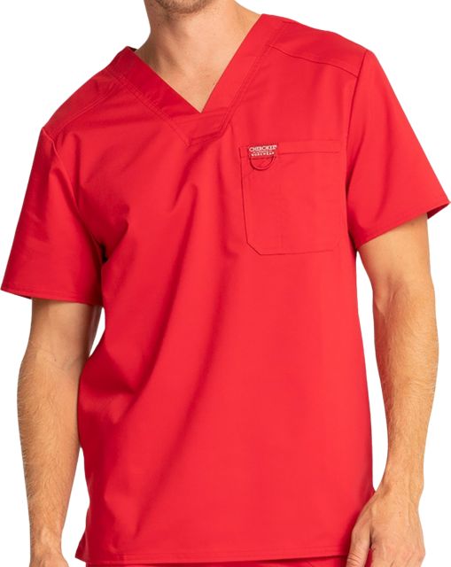 Mens Red Revolution Scrub Top - ONLINE ONLY