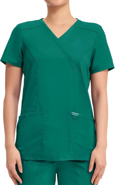 Womens Hunter Green Revolution Scrub Top - ONLINE ONLY