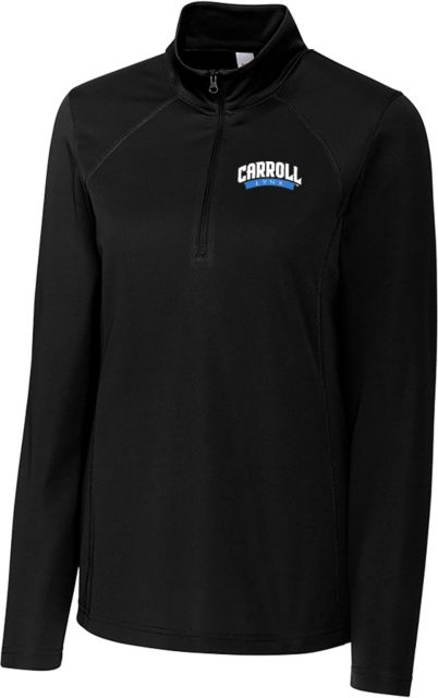 Carroll CC C&B Womens Clique Ice Pique Half Zip Carroll Lynx Banner Wordmark - ONLINE ONLY