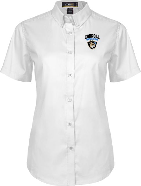 Carroll CC Womens Twill Button Up Short Sleeve Carroll Athletic Mark - ONLINE ONLY