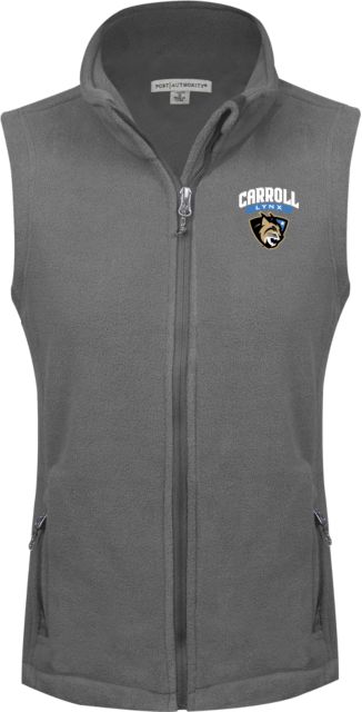 Carroll CC Womens Fleece Full Zip Vest Carroll Athletic Mark - ONLINE ONLY