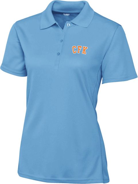 College of the Florida Keys Womens Clique Ice Pique Polo CFK Arched - ONLINE ONLY