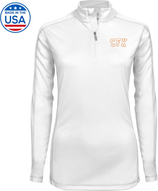 College of the Florida Keys Womens Syntrel Interlock 1/4 Zip CFK Arched - ONLINE ONLY