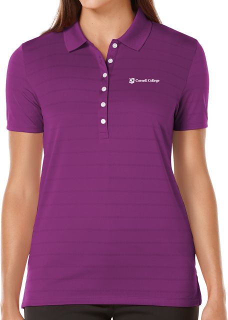 Cornell College Callaway Womens Opti Vent Polo Cornell College Logo - ONLINE ONLY