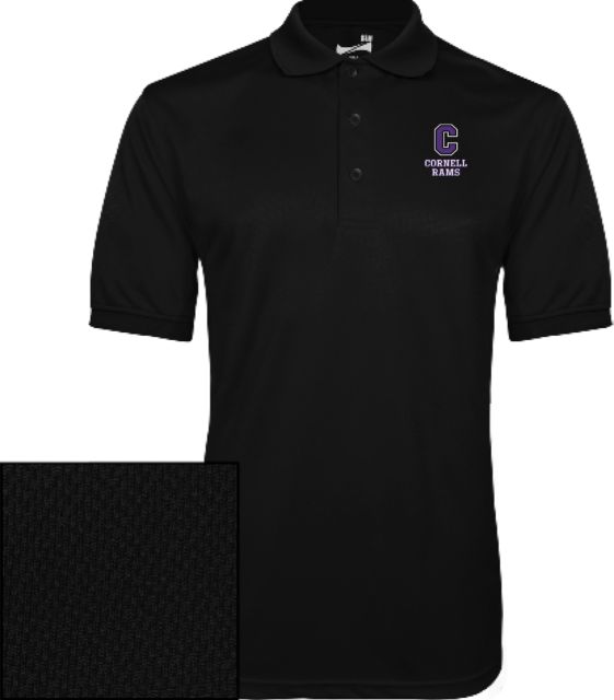 Cornell College Dry Mesh Polo Cornell Rams Stacked - ONLINE ONLY